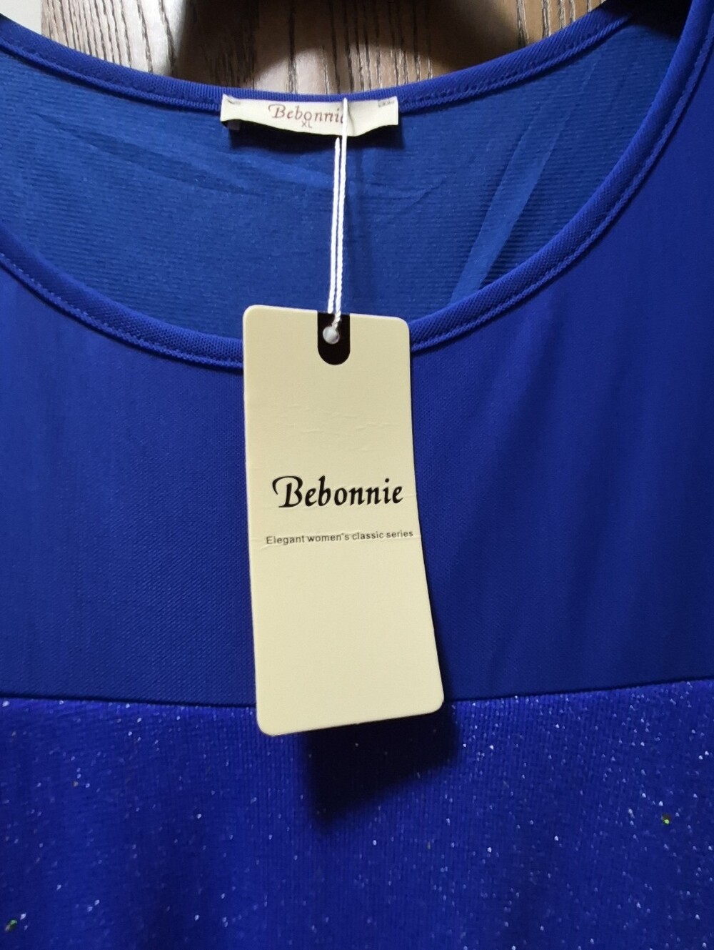 BeBonnie Tiered Sparkle Blouse in Royal Blue by Unbranded - Picture 7 of 9